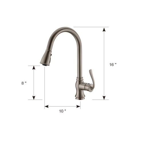 Pull-down Stainless Steel Faucet with Adjustable Water Flow