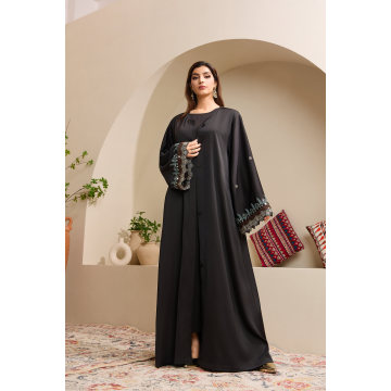 سرآستین دوزی مشکی عبای باز