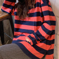 Women Harajuku Oversized Stripe Casual