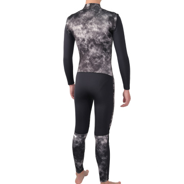 Seaskin 3/2mm dada zip camouflage wetsuit untuk berselancar