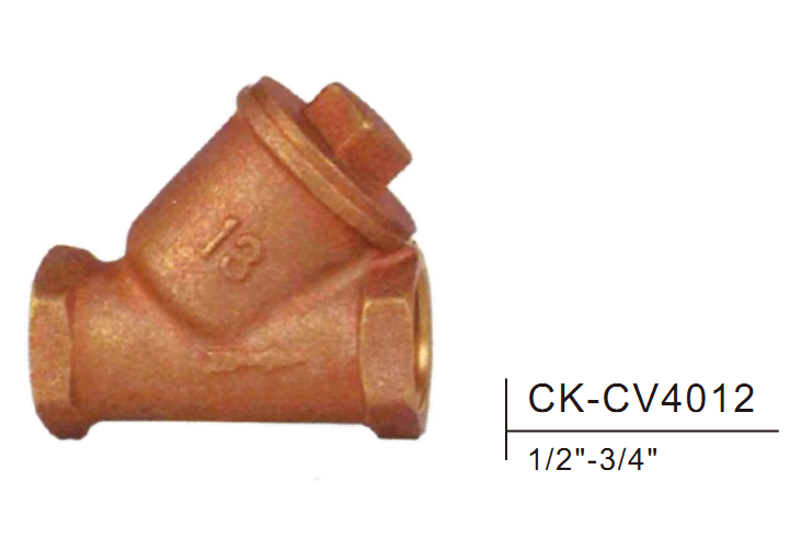 Valve de vérification de type Y en laiton CK-CV4012 1/2 "-3/4"