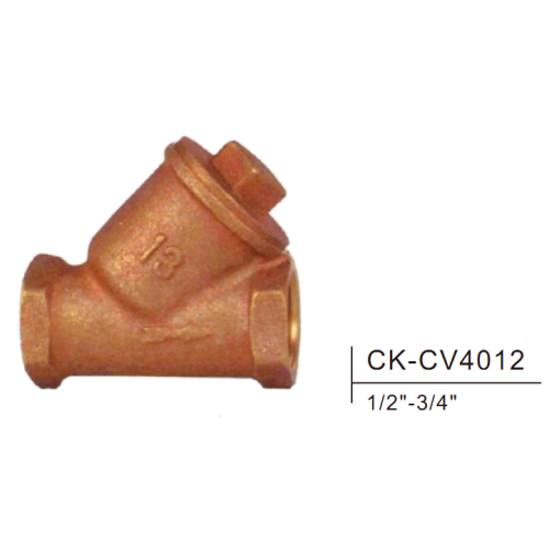 Valve de vérification de type Y en laiton CK-CV4012 1/2 "-3/4"