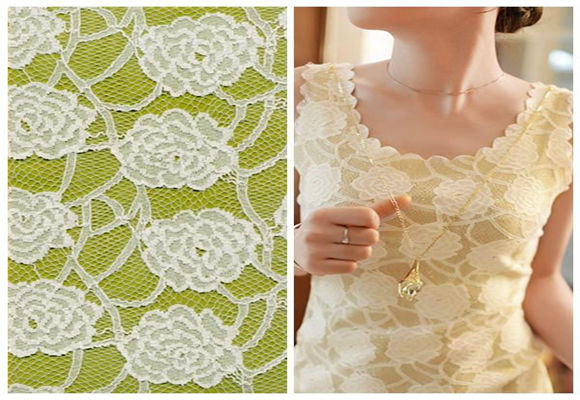 Tulle Lace Embroidered Fabric for Bridal