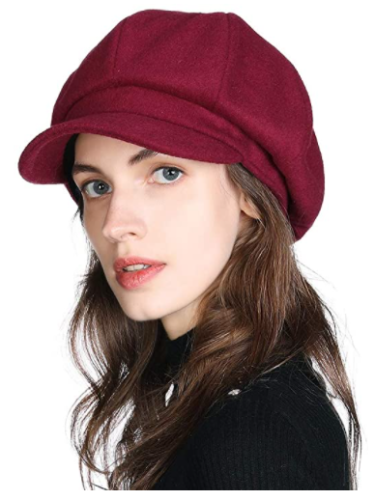 Retro Art Octagonal Hat Kasual All-Match Wool Beret