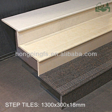 1300x300x18mm Stone Look Full Body Polished Ceramic Stair Tiles