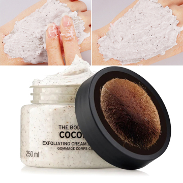 Customized Coconut Milk Body Scrub for Whitening, Moisturizing, and Anti-Cellulite Treatment with Dead Sea Salt