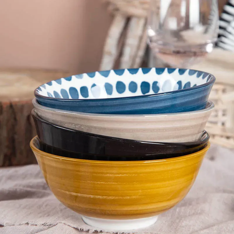 Best Selling High Quality Wholesale Durable Sustainable Customized Natural Plant Indigo Printing China Ceramic Dinnerware Porcelain Tableware Dinner Set