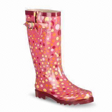 Women's Rain Boots, Made of Pure Rubber, Available in 36 to 41# Sizes