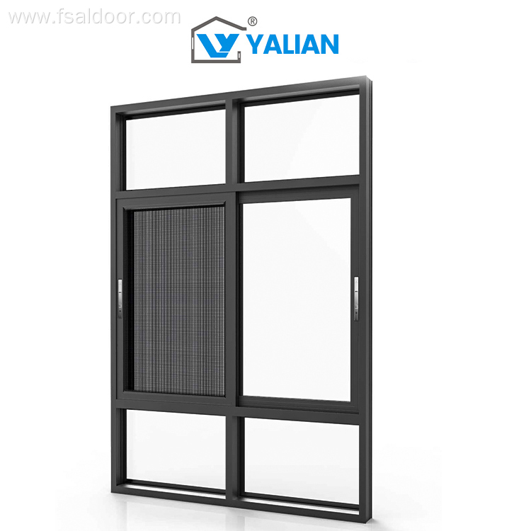 Aluminum Alloy Sliding Windows Modern Design Horizontal Open