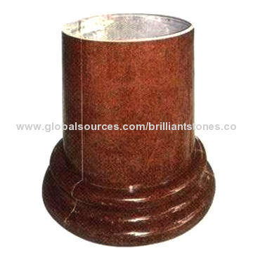 Maple Red Granite Pillar, Used as Column Bases, Polished, Different Designs, Suitable for Decoration