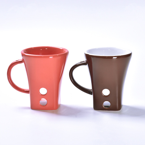 Caneca de fondue cerâmica de chocolate de esmalte colorido