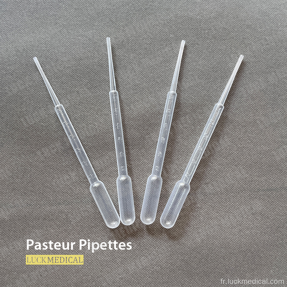 Élimination de pipette de pasteur plastique jetable