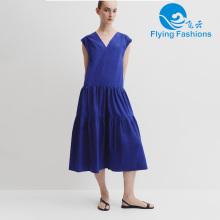 Vestido multicapa azul zafiro