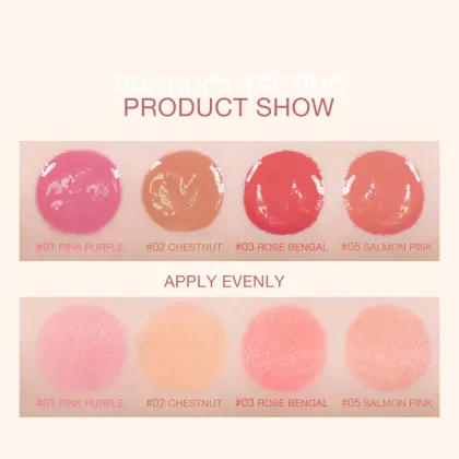 O.TWO.O Cosmetics Indonesia Best Selling Blush Shimmer and Matte Waterproof Cream Blush