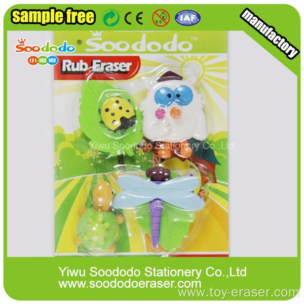 Blister Card Packing Owl Animal Shaped Eraser