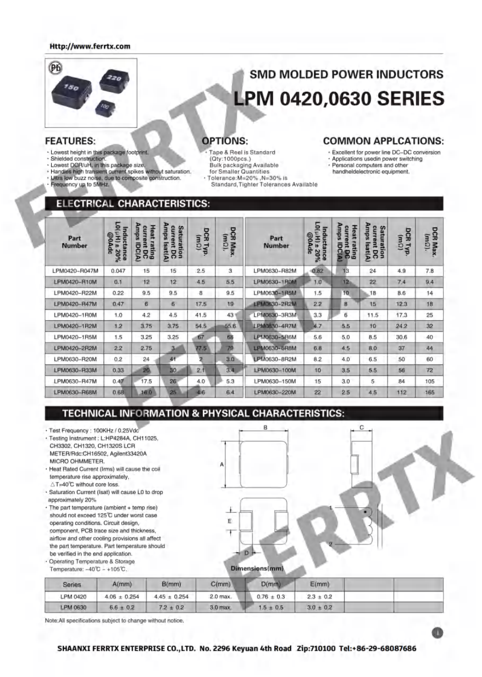 Molded Inductors LPM