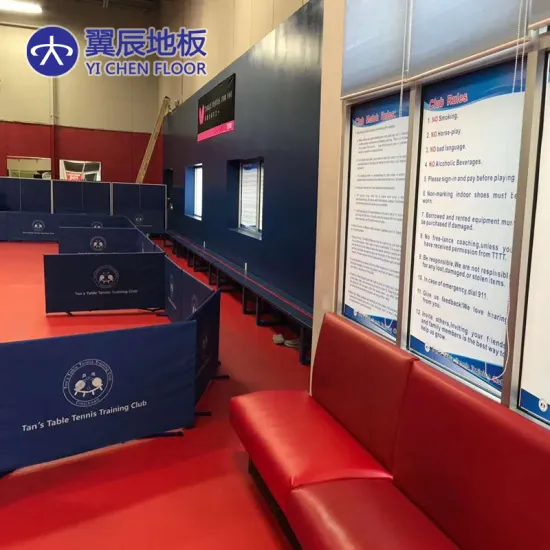 PVC Material Vinyl Floor Covering for Table Tennis Courts