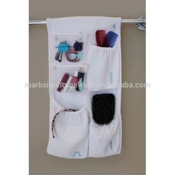 Terry Cloth Hanging Bathroom Organizer