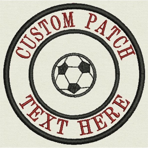 High quality 3d soccer series embroidery patch