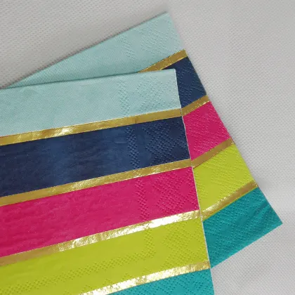 Painting Paper Golden Edge Napkin