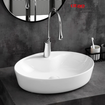 Factory Wholesale Ceramic Hand Wash Basin Oval Porcelain Bathroom Sink