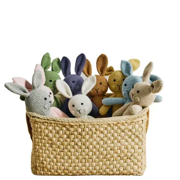 Customized Crochet Bunny Rabbit Soft Toy - Newborn Baby Toddler Gift