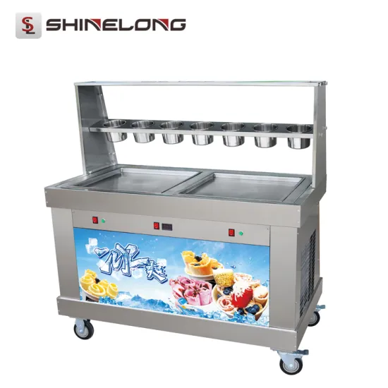 Commercial Fried Ice Cream Roll Food Cart