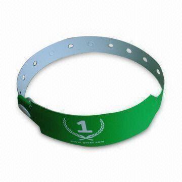 PVC Disposable Hospital ID Wristband, Customized Logo Printings Accepted