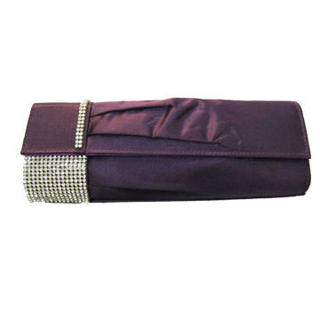 Ladies Evening Bag with Crystal Decoration, Fashionable and Exquisite