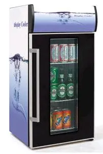 80L Glass Door Mini Display Showcase Refrigerators with Lamp