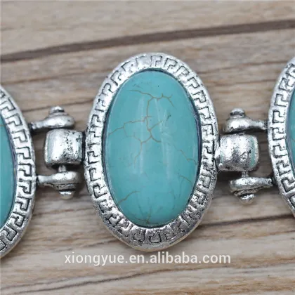 2015 New Fashion sliver Jewellery , women Natural Stone Bracelet