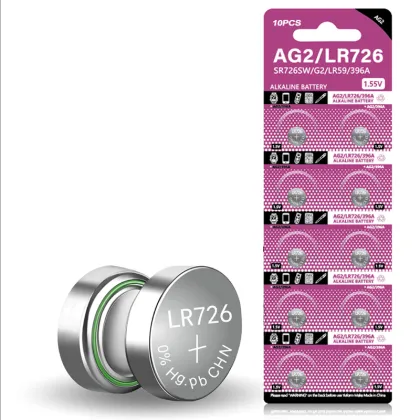 1.5V AG2 Button Cell Batteries - 28mAh Alkaline Batteries for Remote Controls and Electronics