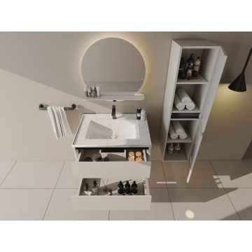 Стильный шкаф для ванной комнаты из нержавеющей стали