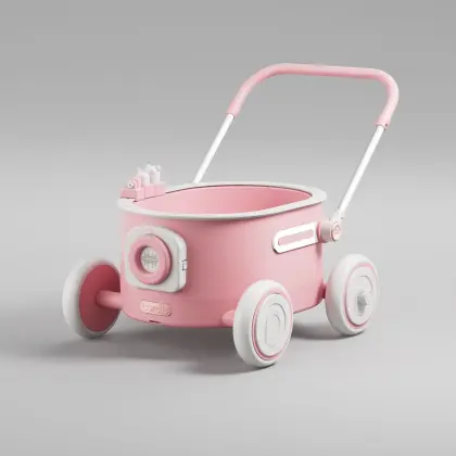 Latest Design Plastic Green Color Baby Walker for Children