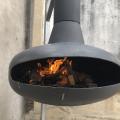 indoor corten ssteel black hanging fireplace fire pit