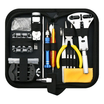 Professional 168-PC Watch Battery and Strap Replacement Tool Kit with Carrying Case
