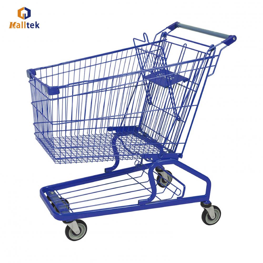 Supermarket 150L Blue German Shopping Trolley