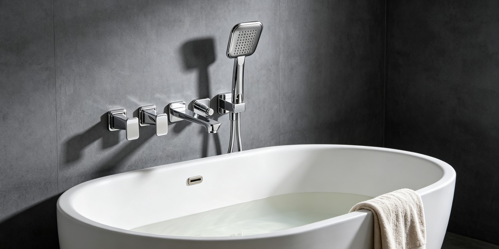 wall mounted tub faucet set