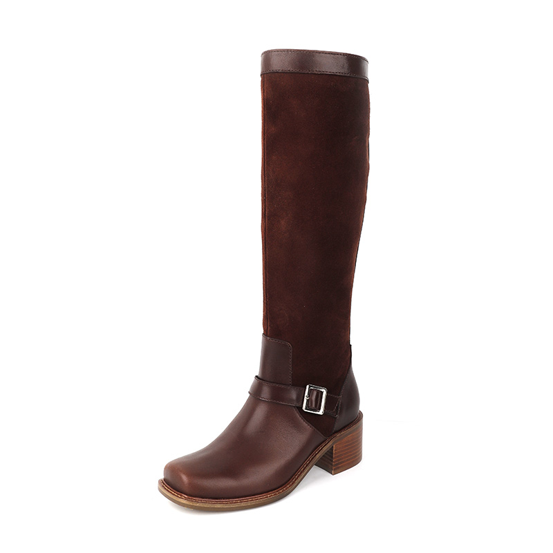 Durable Rubber Sole Knee-High Boots
