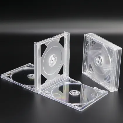 SUNSHING Transaprent CD DVD Cases For 3 CDs Super Clear CD Display Case