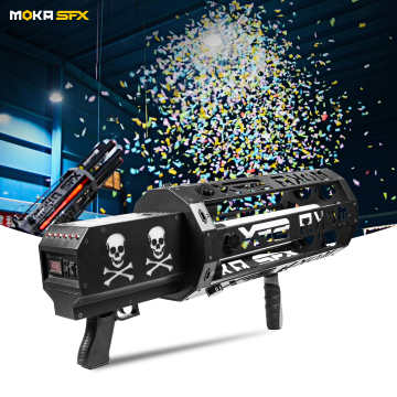 MOKA SFX MK-CN15 Battery-Powered 6-Head Electric Confetti Cannon for DJ Clubs