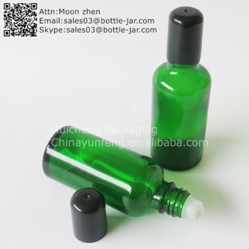 New type 50ml small green essential oil roller bottle