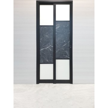 Double Open Aluminum pt pd sliding folding door
