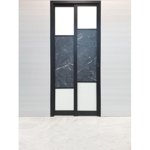 Double Open Aluminum pt pd sliding folding door