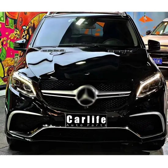 Factory Price Auto Parts Bumpers Body Kit for Mercedes Benz ML Class W166 2012-2015 to GLE63 AMG 2019 Conversion
