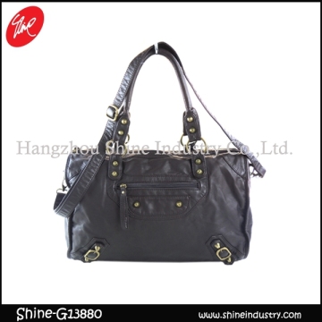 studded fashion women handbag/vintage shoulder bag/cool design duffel bag