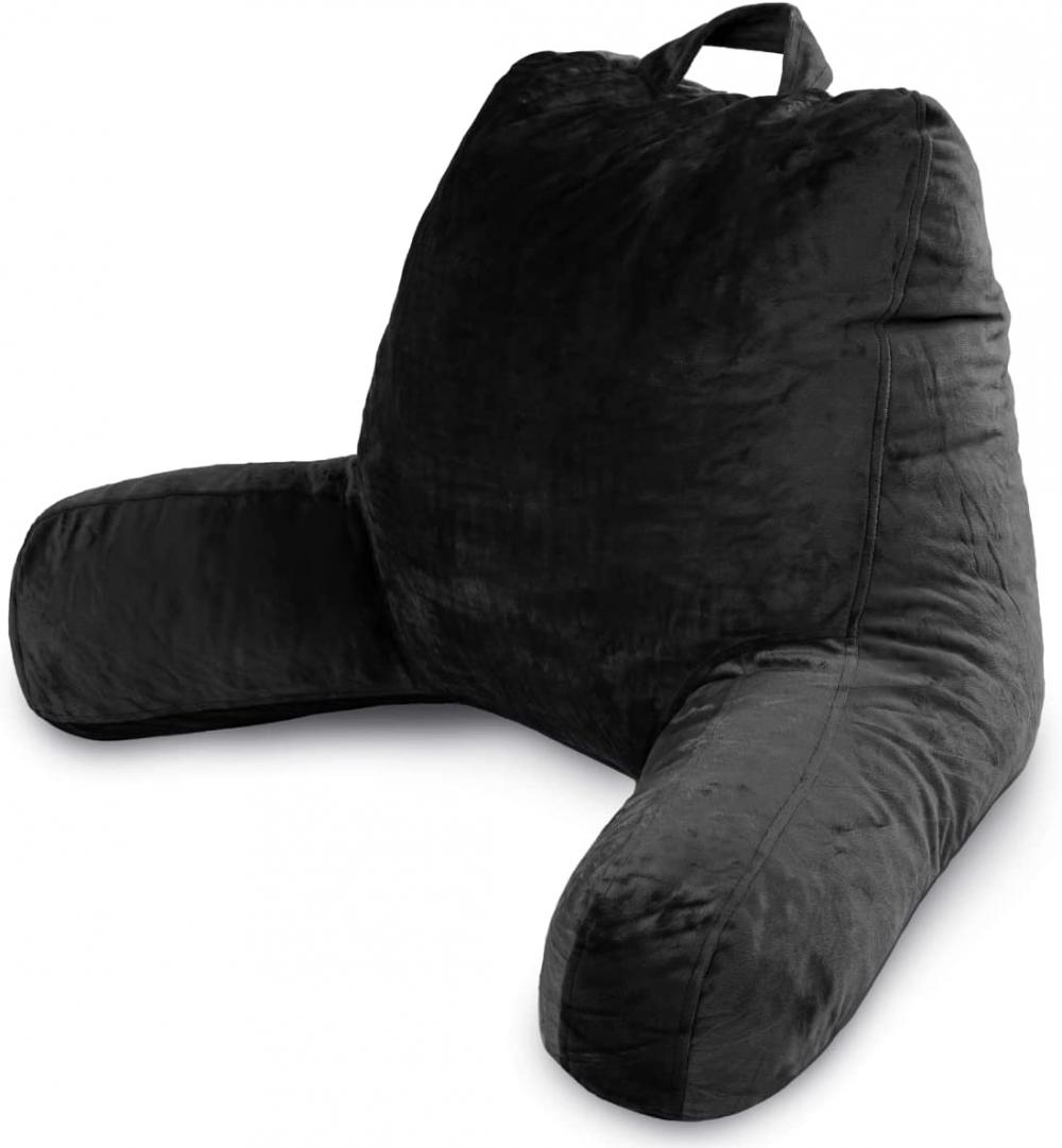 Large Adult Backrest with Arms Lumbar Pillow