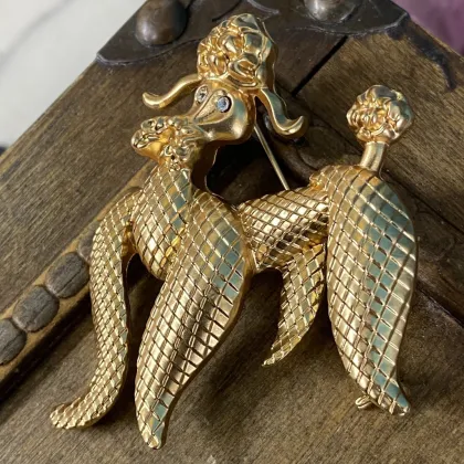 Dog Gold Anime Brooch Jewelry