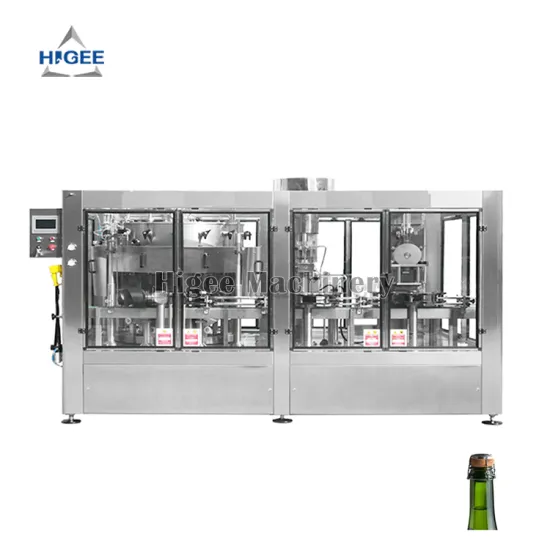Automatic Wine and Champagne Washing, Filling, Corking, and Capping Machine