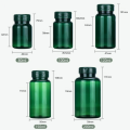 100cc botol pembungkus plastik haiwan peliharaan hijau gelap
